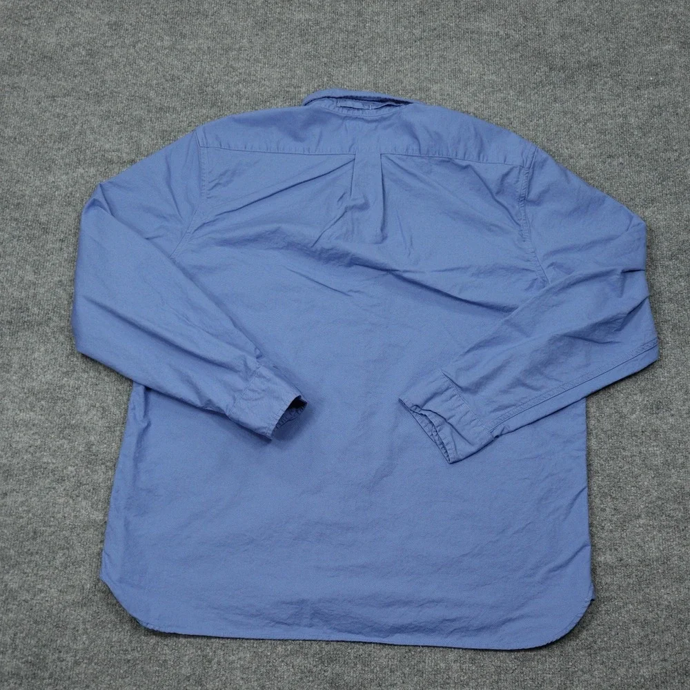 Banana Republic Shirt Mens Large Blue Organic Cotton Standard Fit Button Down